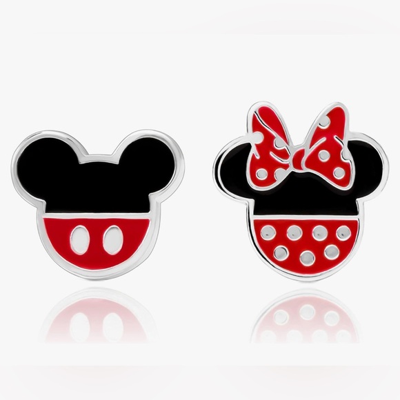 Disney Mickey and Minnie Earrings NO BOX Comes on Kraft Earring Card - Picture 2 of 5